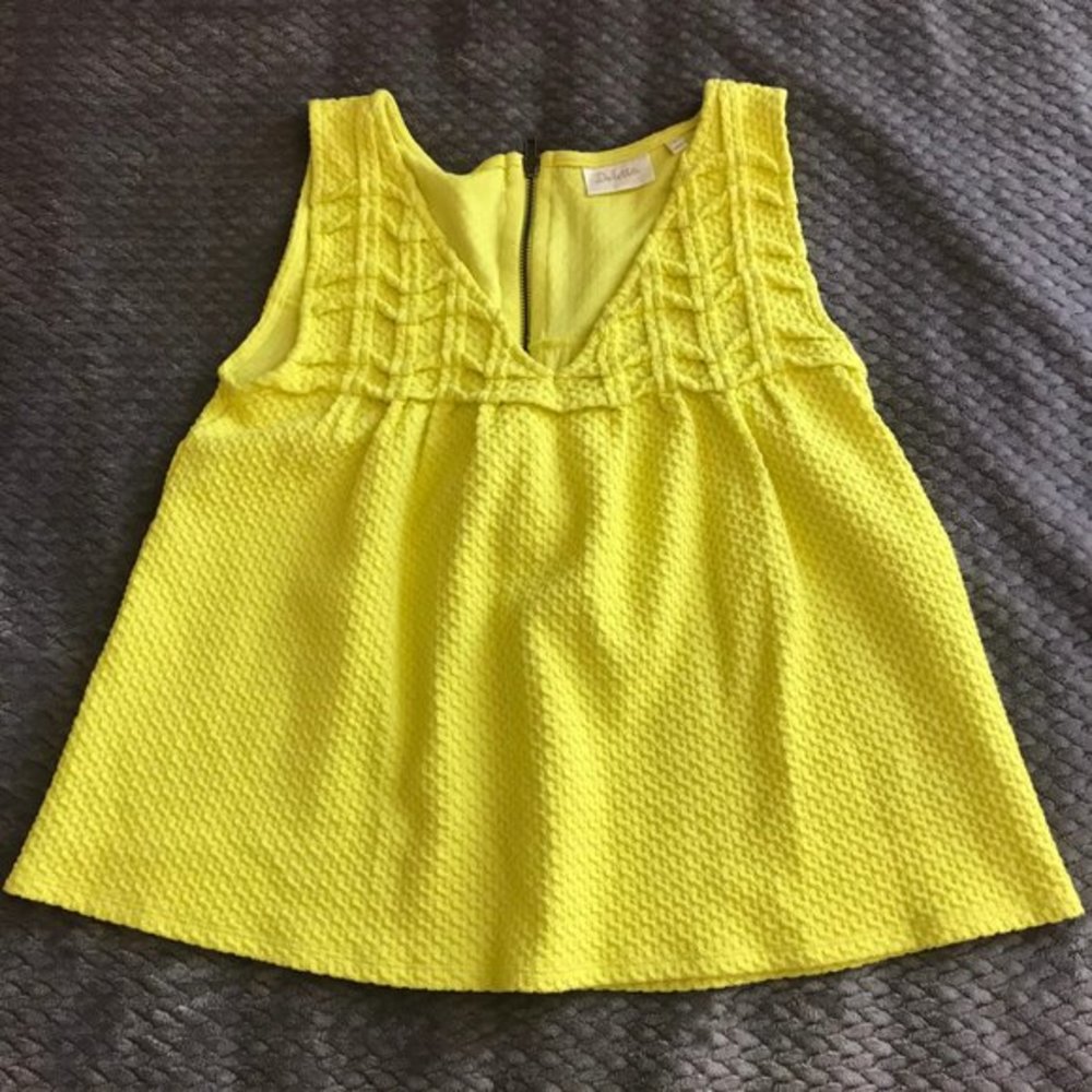 ANTHROPOLOGIE DELETTA textured baby doll tank top blouse